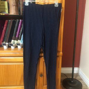 Forever 21 Large Navy Blue Striped Pants